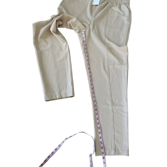 7‎ For All Mankind Ivory Pull On Trousers Size Medium NWT - Picture 4 of 7